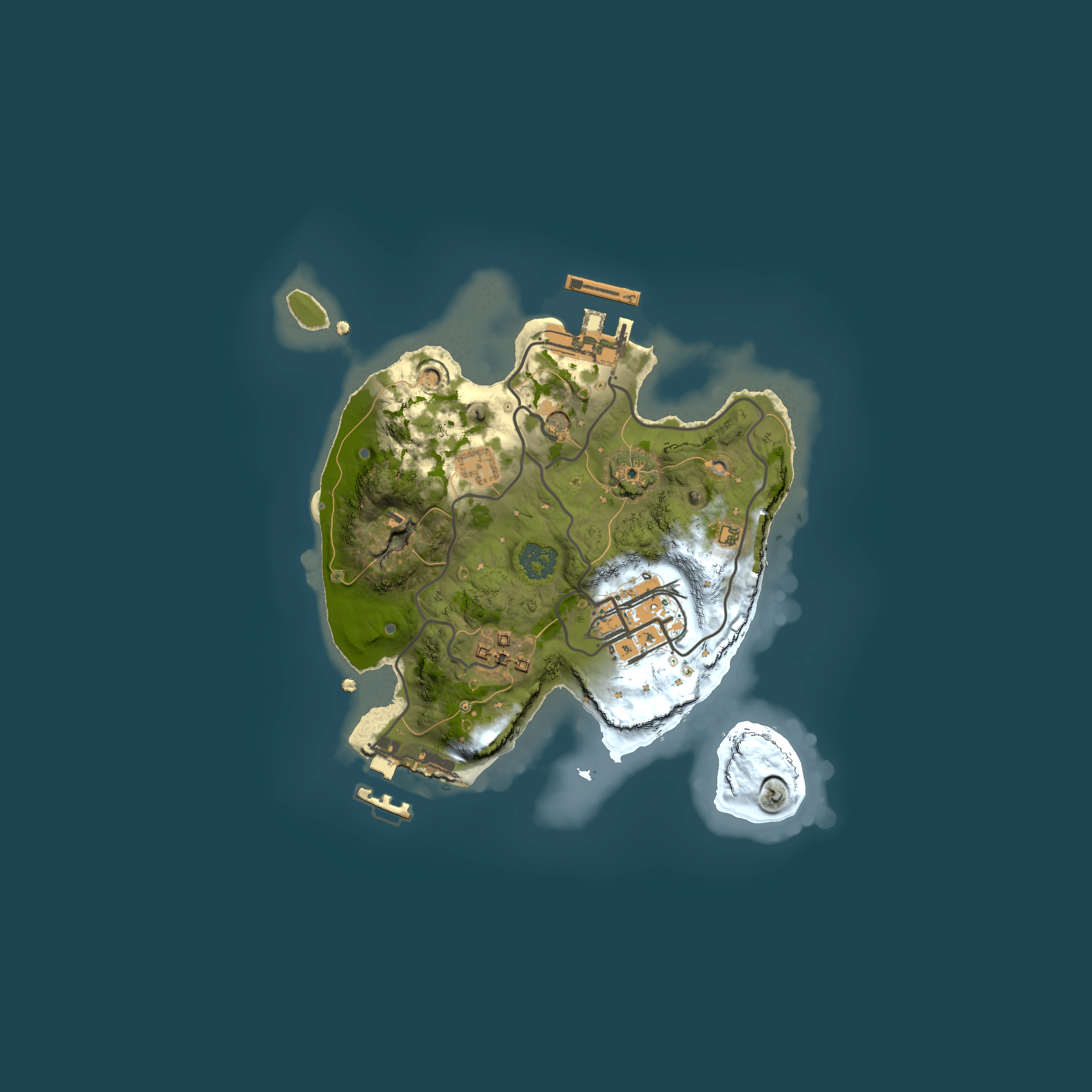 Full top-down render of Rust map seed 1284314981, 2000x2000m