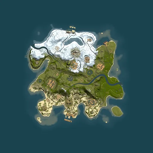 Rust map seed 287350403, 3000x3000m top-down preview