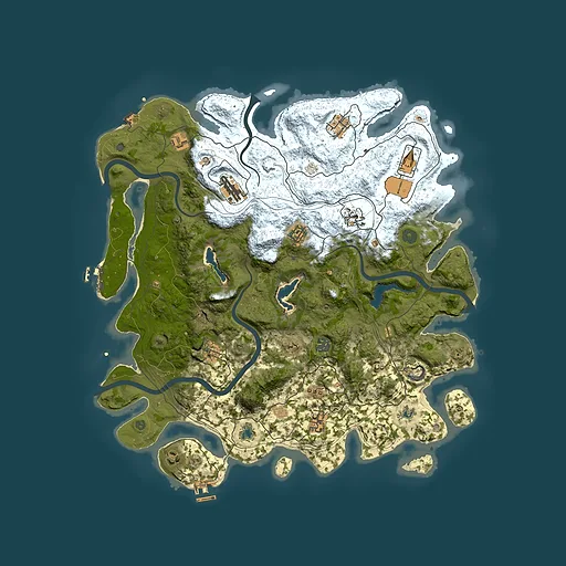 Rust map seed 672120061, 4500x4500m top-down preview