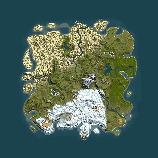 Rust map seed 1325420995, 5000x5000m top-down preview