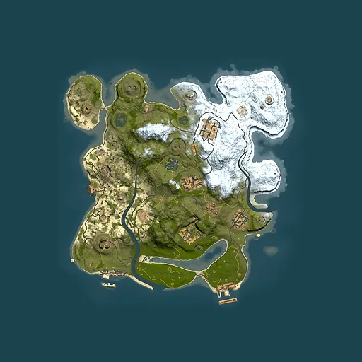 Rust map seed 1363429070, 3000x3000m top-down preview