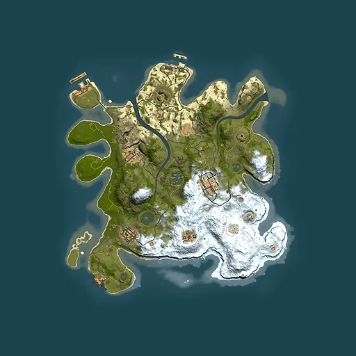 Rust map seed 1283408172, 3000x3000m top-down preview