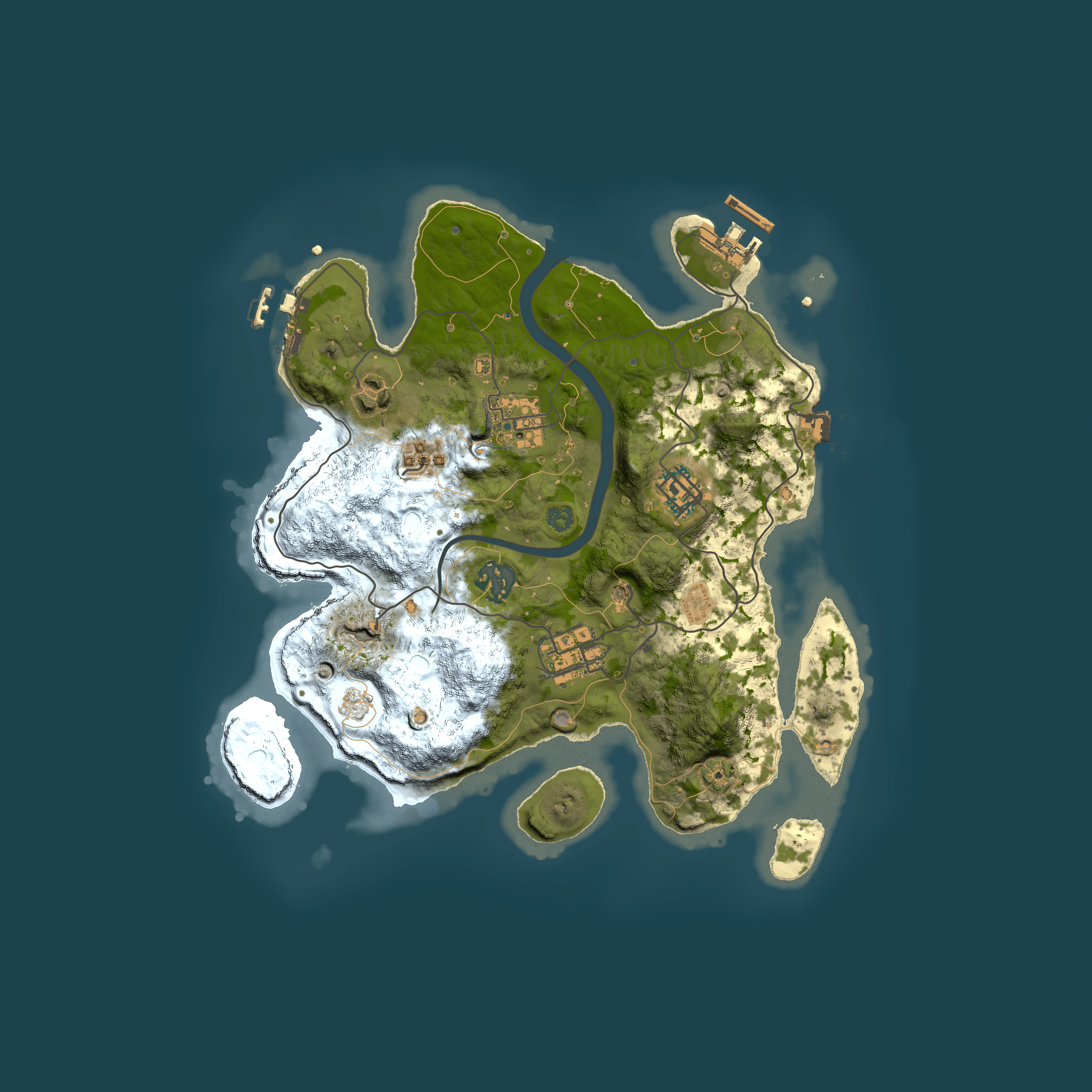 Full top-down render of Rust map seed 471077627, 3000x3000m