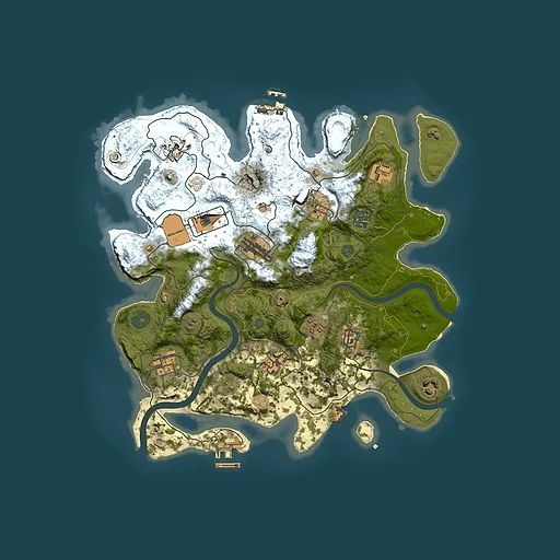 Rust map seed 650376718, 3500x3500m top-down preview