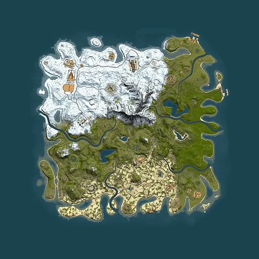 Rust map seed 1515820777, 5000x5000m top-down preview