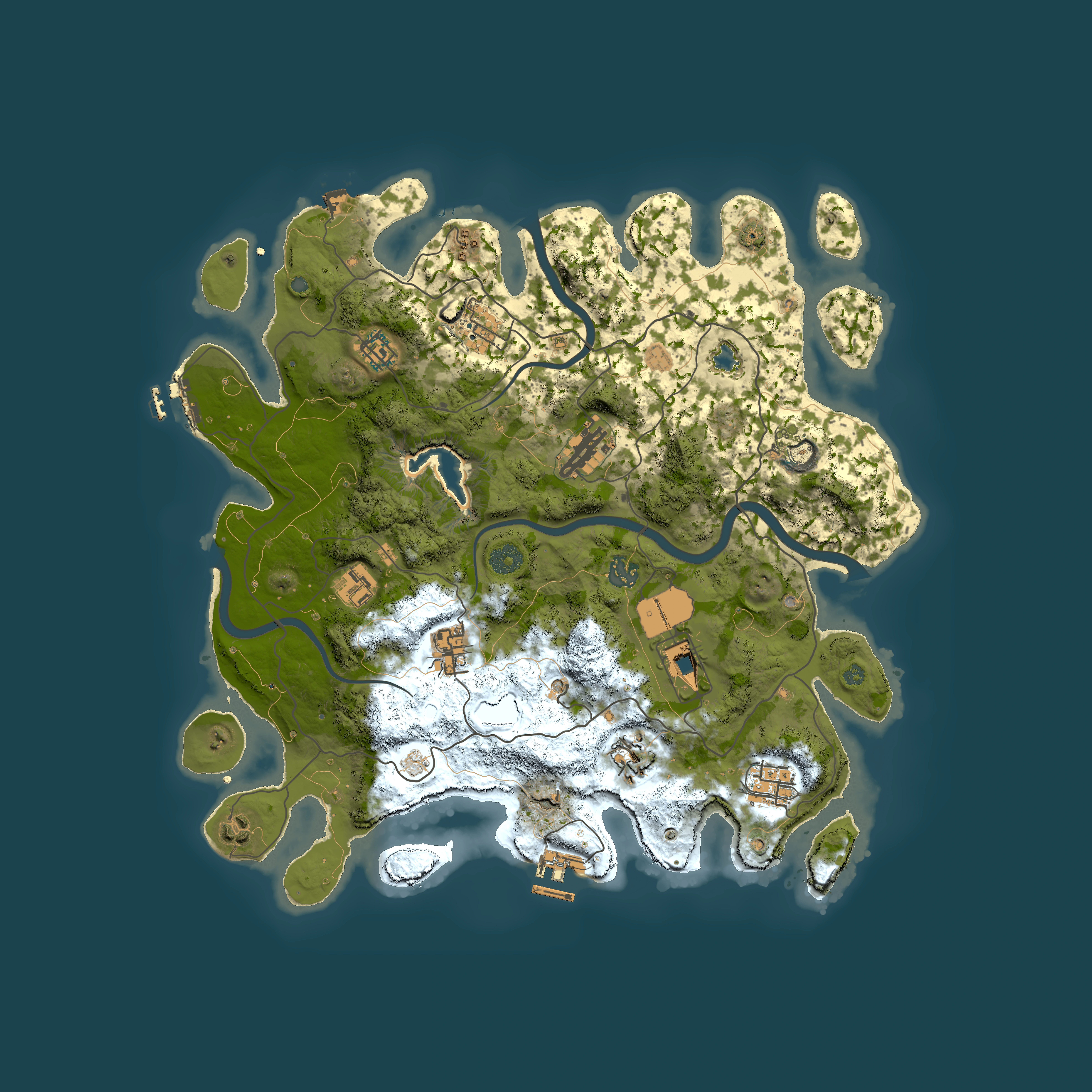Full top-down render of Rust map seed 419068543, 4000x4000m