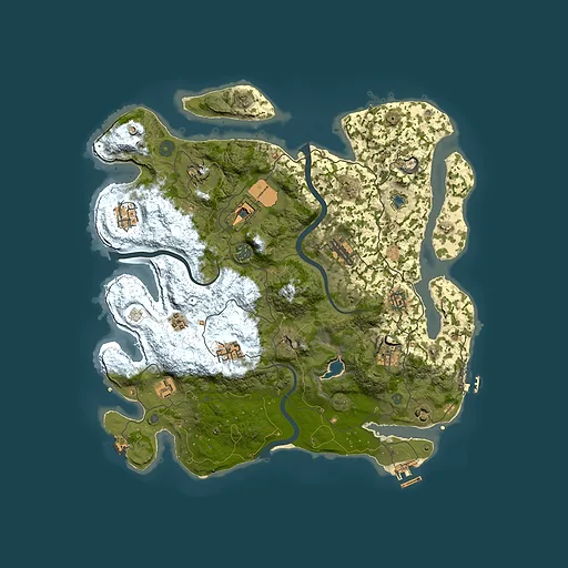 Rust map seed 800446636, 4000x4000m top-down preview