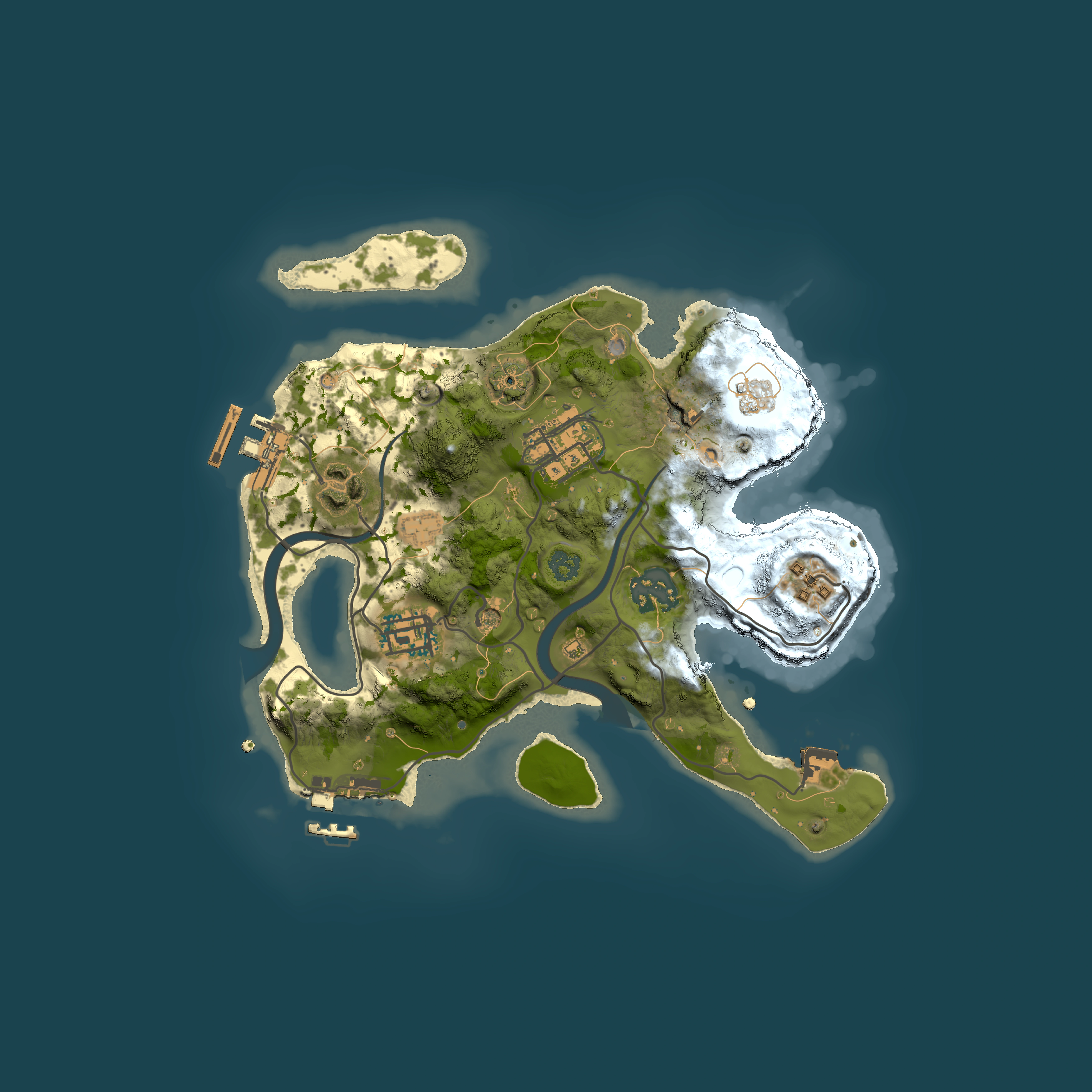 Full top-down render of Rust map seed 361718324, 2500x2500m