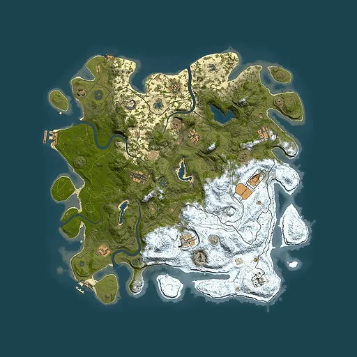 Rust map seed 1764181890, 4500x4500m top-down preview