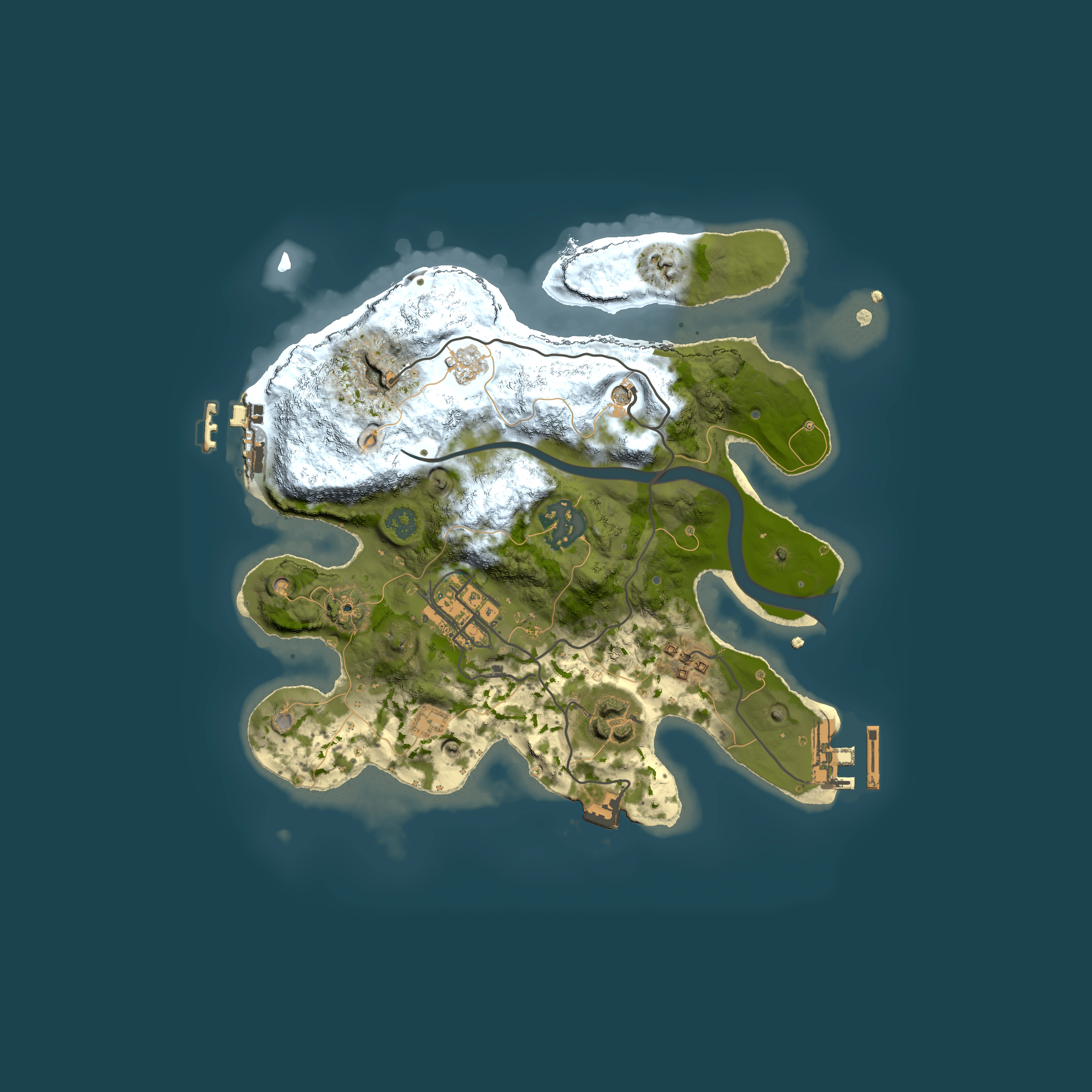 Full top-down render of Rust map seed 840062743, 2500x2500m