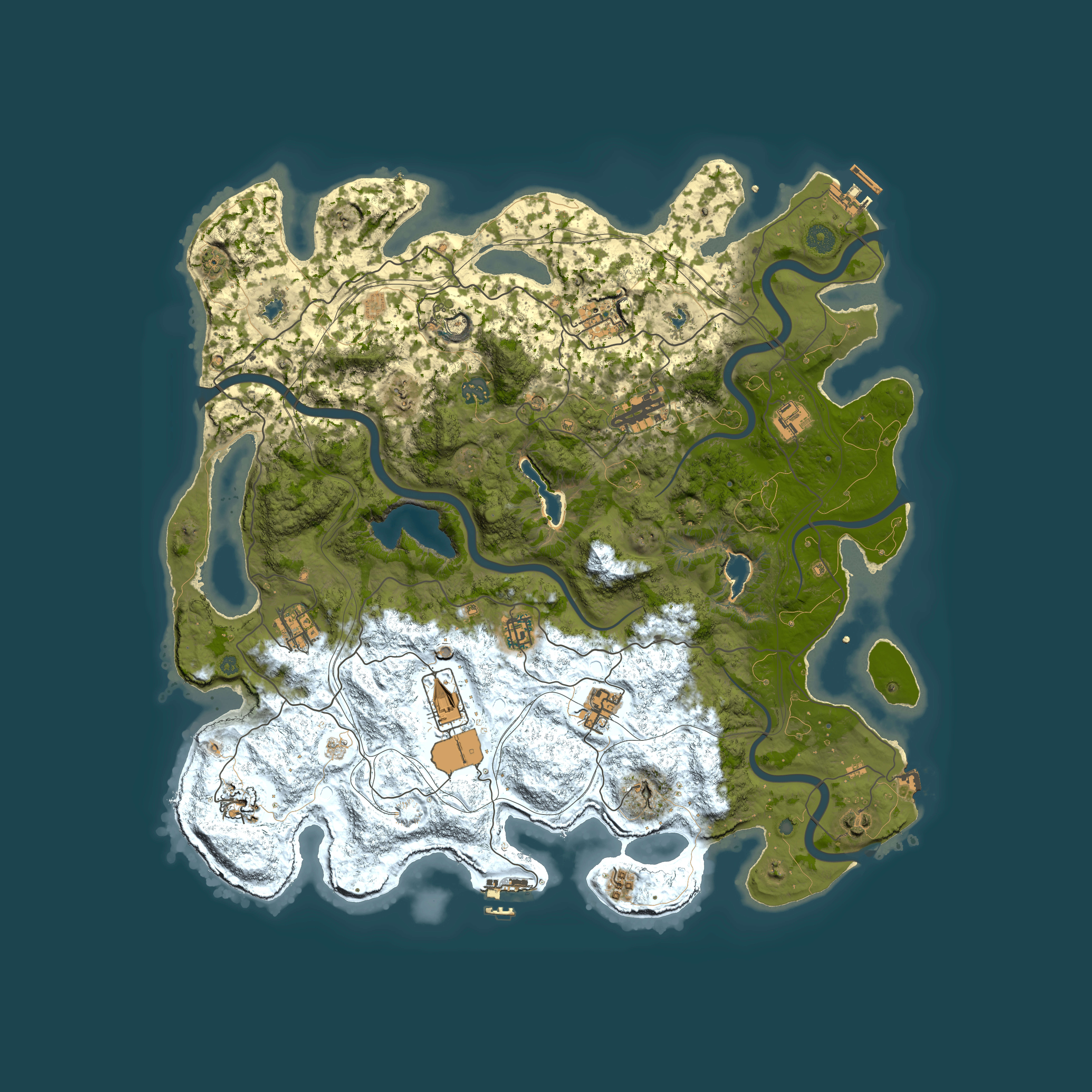 Full top-down render of Rust map seed 551908572, 4500x4500m