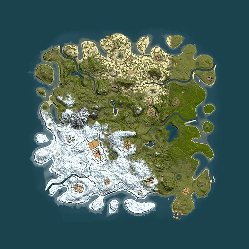 Rust map seed 1009889268, 5000x5000m top-down preview