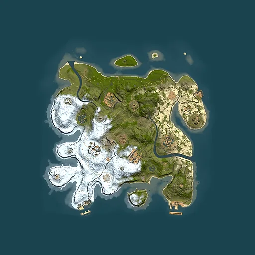 Rust map seed 826791245, 3000x3000m top-down preview
