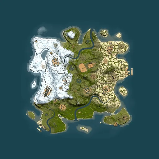 Rust map seed 714109789, 3500x3500m top-down preview
