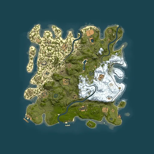 Rust map seed 69504637, 4000x4000m top-down preview