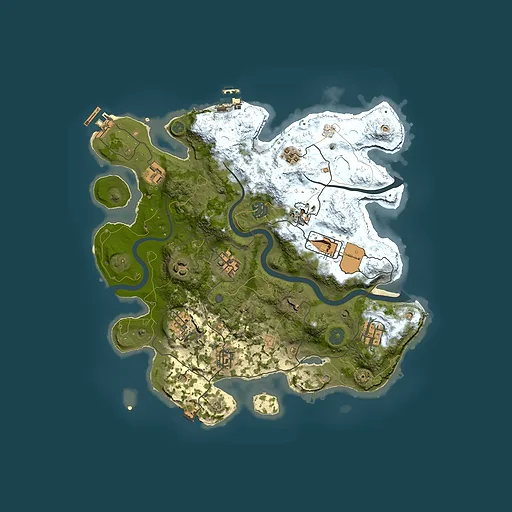 Rust map seed 1908537635, 3500x3500m top-down preview