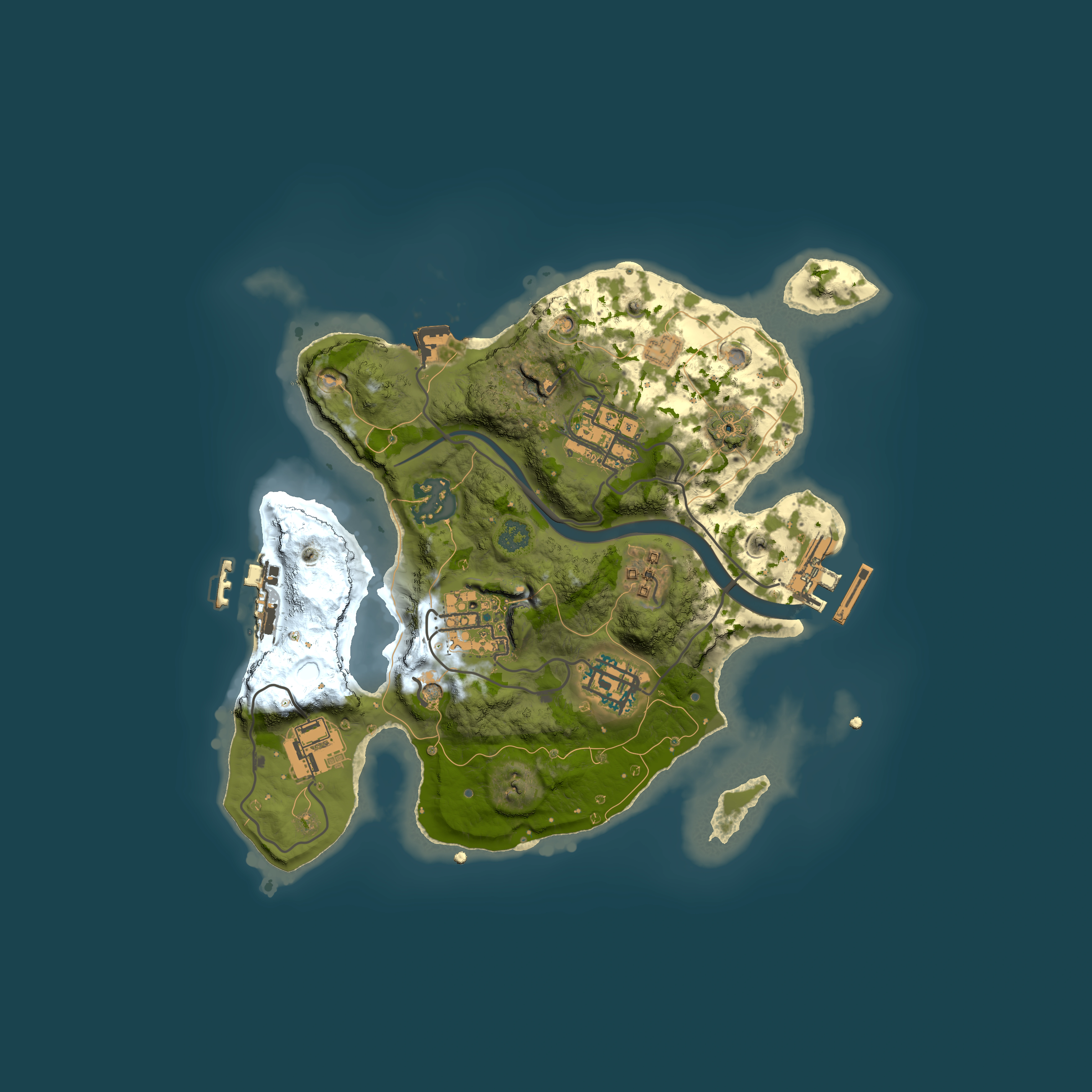 Full top-down render of Rust map seed 1173447944, 2500x2500m