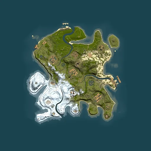 Rust map seed 858107583, 3000x3000m top-down preview