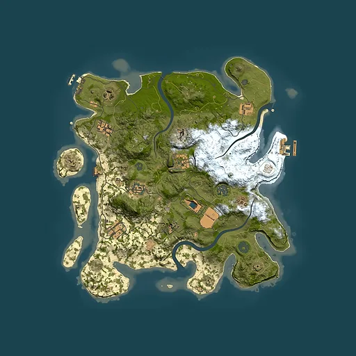Rust map seed 889597588, 3500x3500m top-down preview