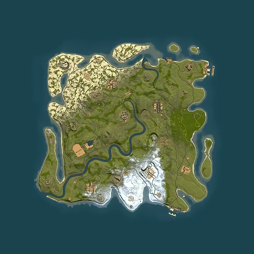Rust map seed 1337, 4000x4000m top-down preview