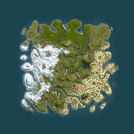 Rust map seed 64540960, 4500x4500m top-down preview