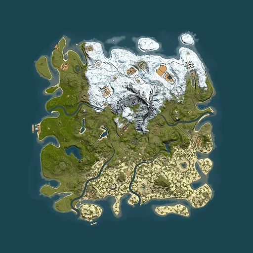 Rust map seed 982207428, 5000x5000m top-down preview