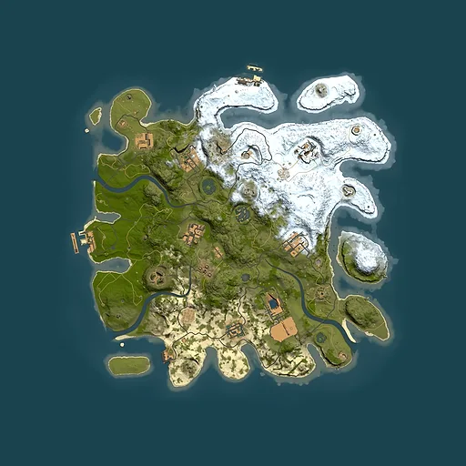 Rust map seed 1427079989, 3500x3500m top-down preview