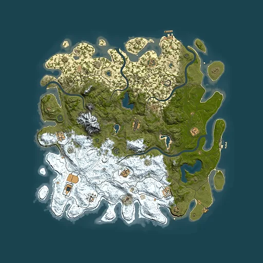 Rust map seed 149861448, 5000x5000m top-down preview