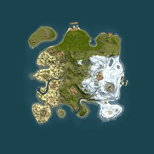 Rust map seed 743062927, 3000x3000m top-down preview