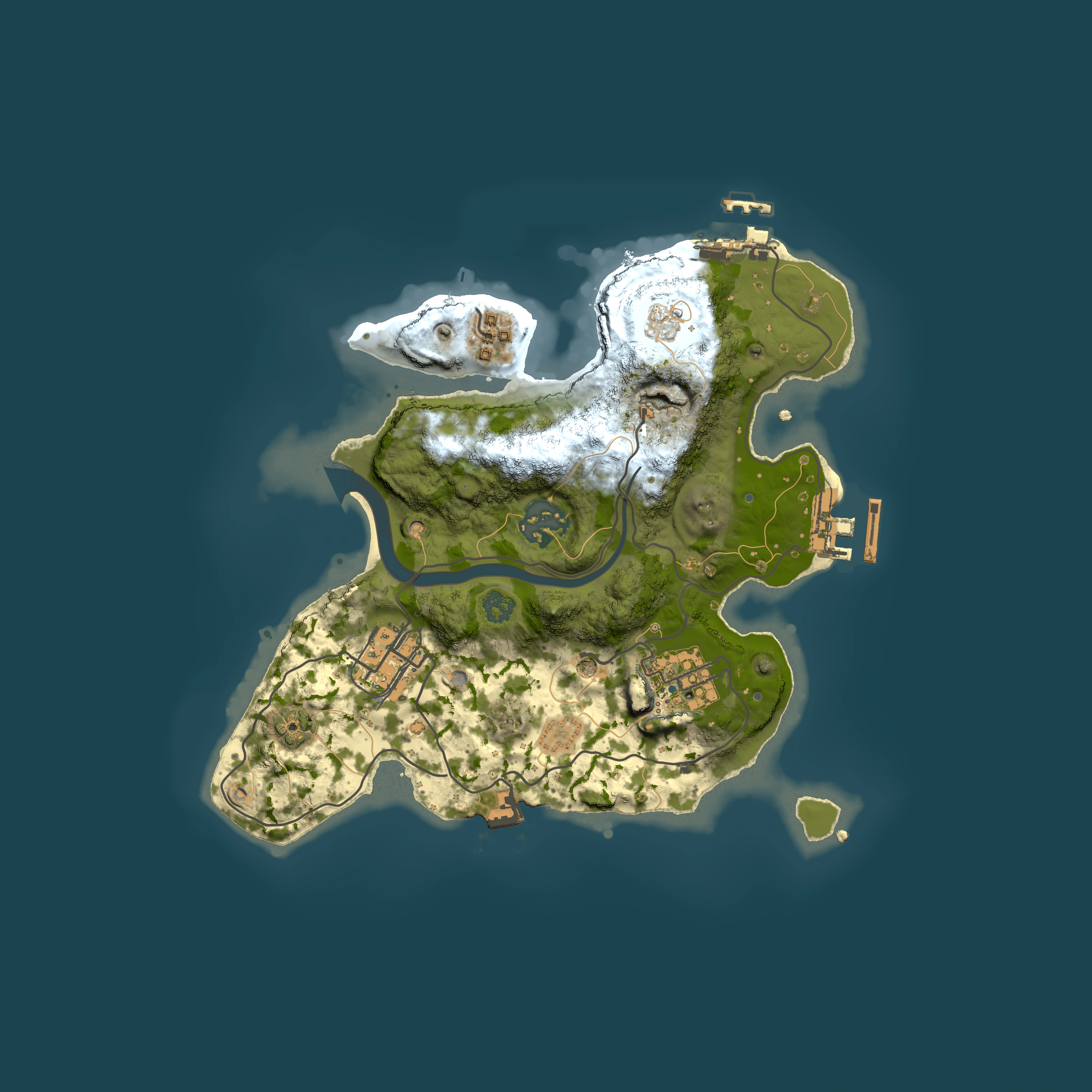Full top-down render of Rust map seed 882672675, 2500x2500m