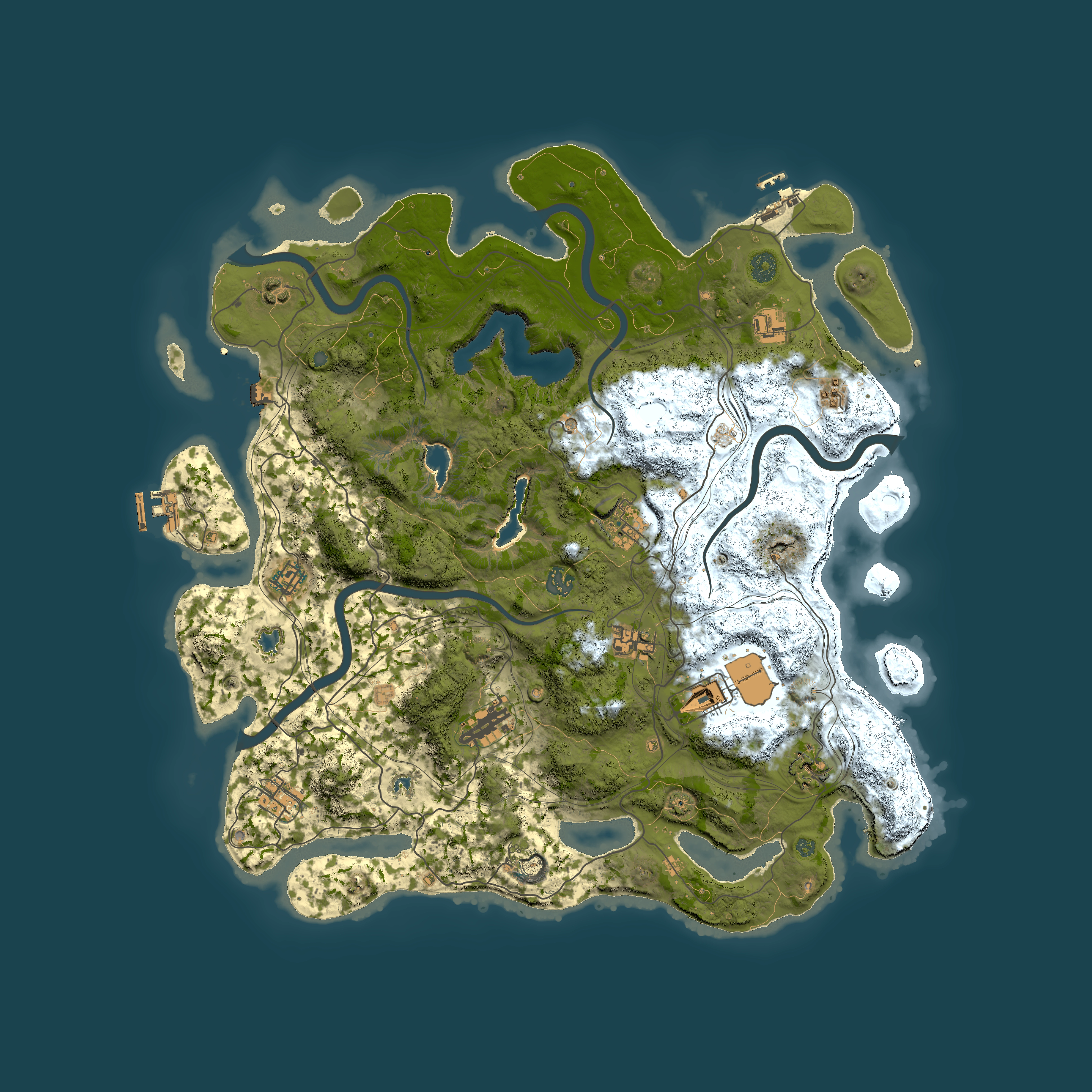 Full top-down render of Rust map seed 931195479, 4500x4500m