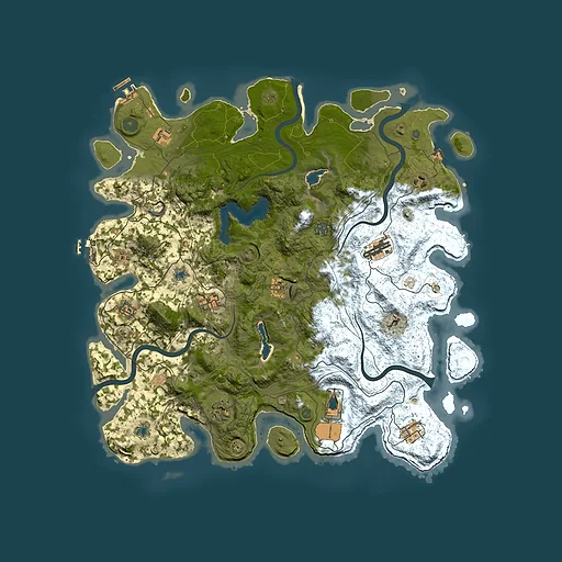 Rust map seed 1469814712, 4500x4500m top-down preview