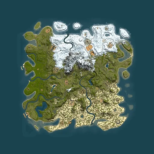 Rust map seed 176600467, 5000x5000m top-down preview