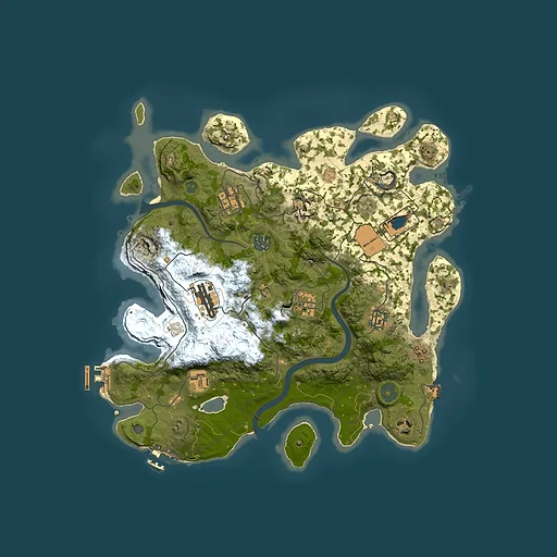 Rust map seed 470707433, 3500x3500m top-down preview