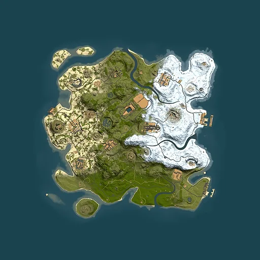 Rust map seed 1048960817, 3500x3500m top-down preview