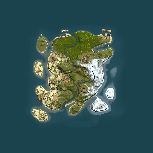 Rust map seed 1858276807, 2500x2500m top-down preview
