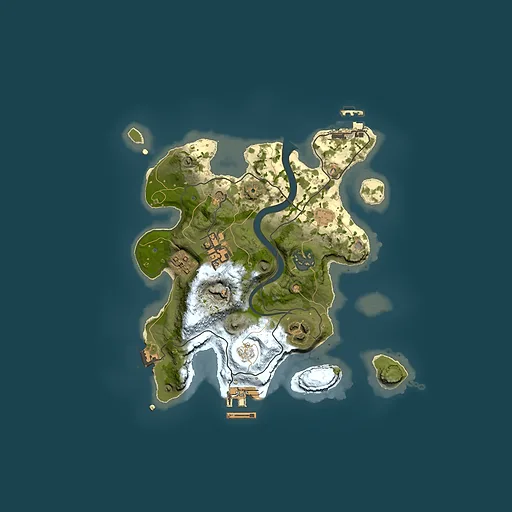 Rust map seed 1279073302, 2500x2500m top-down preview