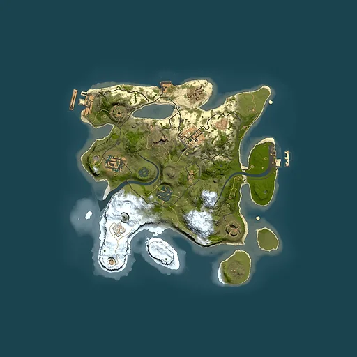 Rust map seed 625364023, 2500x2500m top-down preview