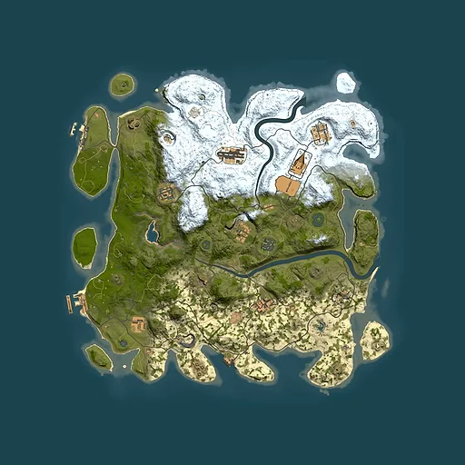Rust map seed 1452232164, 4000x4000m top-down preview