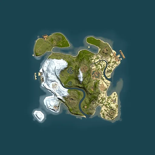 Rust map seed 1605259322, 2500x2500m top-down preview
