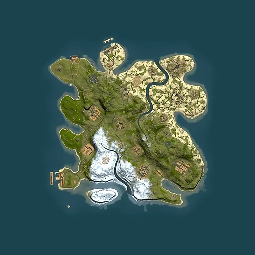 Rust map seed 2058459770, 3000x3000m top-down preview