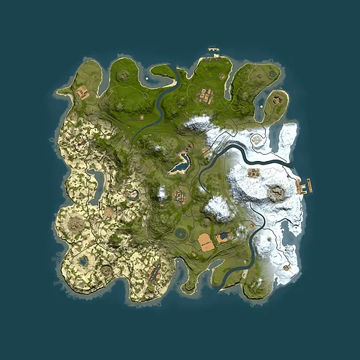 Rust map seed 1337, 4000x4000m top-down preview