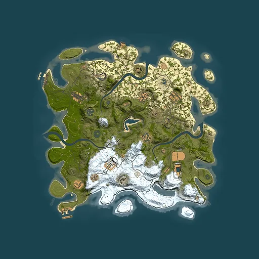 Rust map seed 394927368, 4000x4000m top-down preview