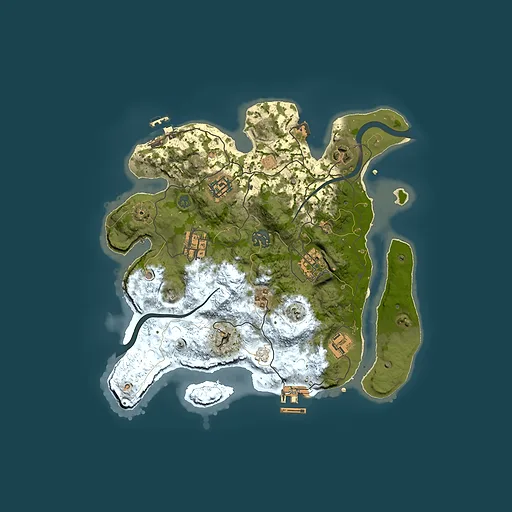 Rust map seed 1468945352, 3000x3000m top-down preview