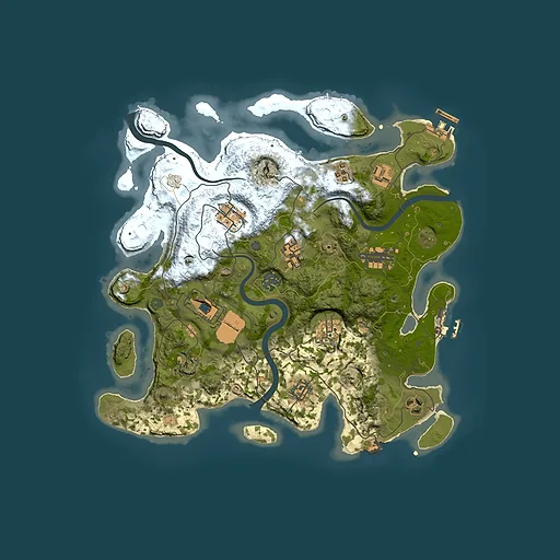 Rust map seed 1887642178, 3500x3500m top-down preview