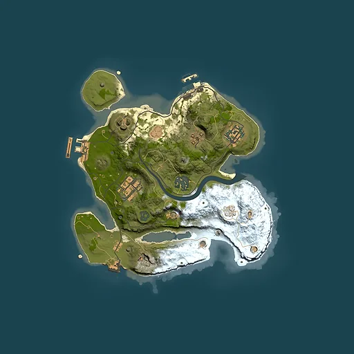 Rust map seed 157356240, 2500x2500m top-down preview