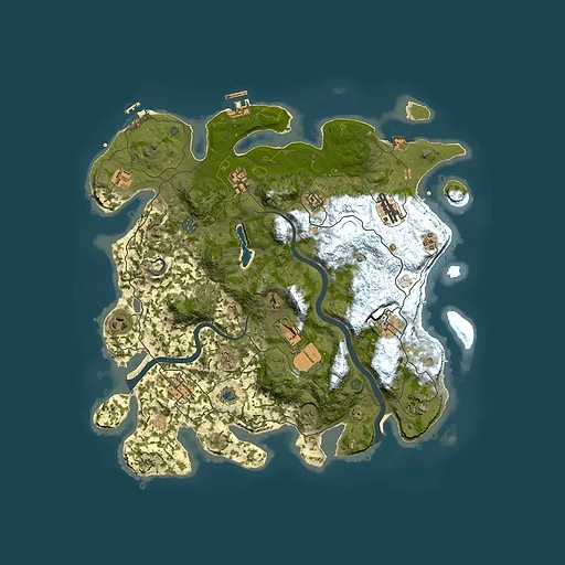 Rust map seed 50506876, 4000x4000m top-down preview