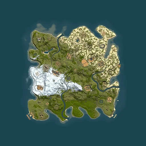 Rust map seed 2049910599, 4000x4000m top-down preview