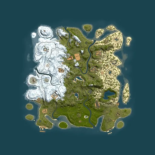 Rust map seed 676030733, 4500x4500m top-down preview