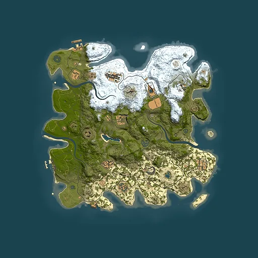 Rust map seed 189723018, 4000x4000m top-down preview